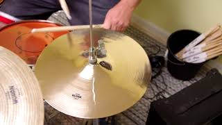 Wuhan 13quot HiHat budget B20 Western cymbal sound test review [upl. by Oderfla]