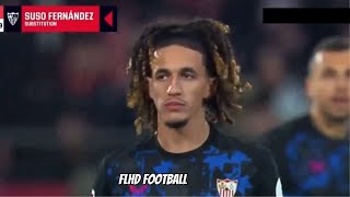 Hannibal Mejbri DEBUT for Sevilla vs Girona 2112024  HD 1080i [upl. by Kisor]