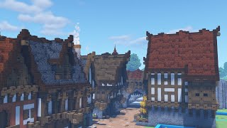 Lets build a Medieval City  Episode 9 Bakery amp Book store  Minecraft Timelapse [upl. by Salena402]