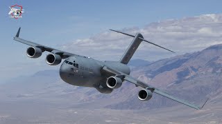 Terrifying a US Air Force C17 Globemaster III takes off from Joint Base ElmendorfRichardson Alaska [upl. by Annaul]