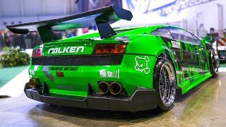 RC MODEL DRIFT CAR LAMBORGHINI GALLARDO IN ACTION  ModellTechnik Stuttgart 2017 [upl. by Cleavland525]