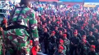 Lagu komando baret merah HUT TNI 72 [upl. by Elorak]