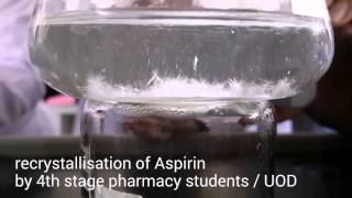 Recrystallization of Aspirin  Amazing Crystals formed ever [upl. by Senskell]