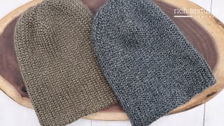 Classic Knit Look Beanie Crochet Pattern [upl. by Nesyla]