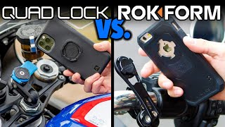 QuadLock VS Rokform  Motorcycle Phone Mount Comparison [upl. by Yaniv]