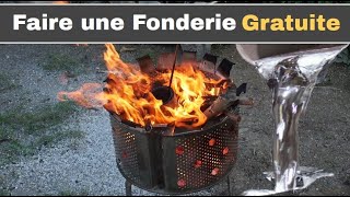 Comment faire une fonderie artisanale Forge aluminium sans gas mais avec du bois 2024 [upl. by Alwyn]