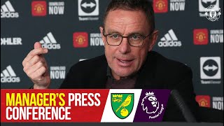 Managers Press Conference  Norwich City v Manchester United  Ralf Rangnick  Premier League [upl. by Mateo]