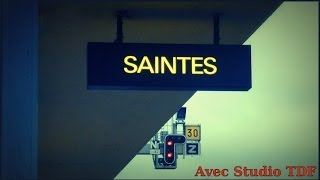 ♫ La gare de Saintes 17 au lever du jour Avec le pont transbordeur en action ♫ [upl. by Ashjian]