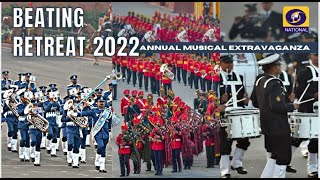 LIVE  Beating Retreat 2022  Annual musical extravaganza  29th January 2022 [upl. by Airpal259]