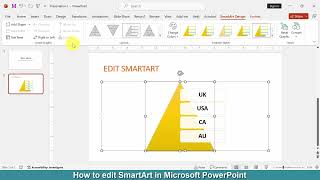 How to edit SmartArt in Microsoft PowerPoint [upl. by Damiano]