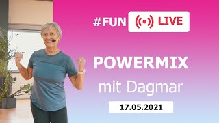 POWERMIX mit Dagmar  LIVE aus dem FunSportZentrum Kornwestheim  17052021 [upl. by Ovid]