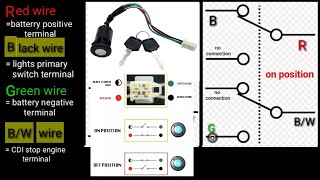 Motorcycle Ignition switch wiring diagram and connections tagalog [upl. by Anemix]