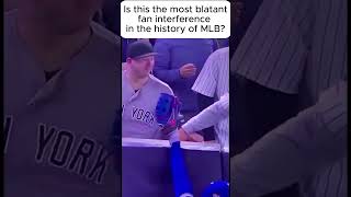 Is this the most blatant fan interference in the history of MLB mlb worldseries yankees mets [upl. by Lipfert201]