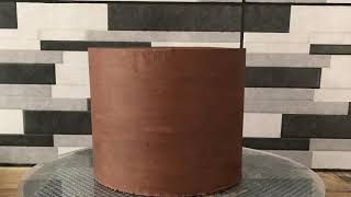 How to Ganache a Cake Using Acrylic Discs Ganache Plates Press n Seal method [upl. by Adabel]