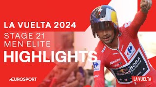 LA VUELTA CHAMPION IS CROWNED 👑  La Vuelta a España Stage 21 Highlights  Eurosport Cycling [upl. by Hartnett]