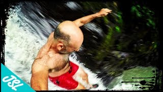 🇨🇷 CRAZY Natural Jungle Water Slide Down Waterfall in Costa Rica  Uvita Waterfall [upl. by Harmaning]