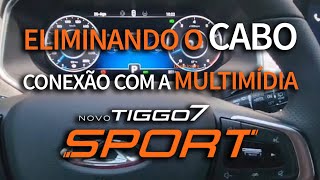 Tiggo 7 Sport 2025  Carlinkit eliminando conexão via cabo [upl. by Bascomb]