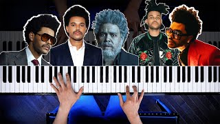 The Weeknds Top 10 Songs  40 minutes of beautiful piano 🎹 [upl. by Kryska]