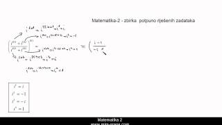 vjbr7 Kompleskni brojevi  potpuno riješeni zadaci  Matematika 2  instrukcije po zbirci [upl. by Acirretal]