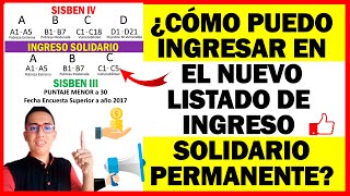 ¿Cómo puedo Ingresar en el Nuevo listado de Ingreso Solidario Permanente  Aquí explico [upl. by Jamille]