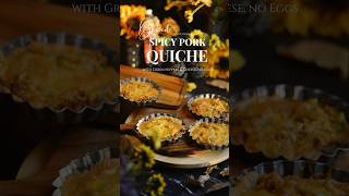 Baked Spicy Mini Pork Quiches  no eggs edition quiche quicherecipe quick bakedfood [upl. by Millur680]