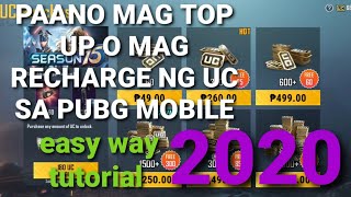 PAANO MAG TOP UP OR BUMILI NG UC SA PUBG MOBILE EASY WAY TUTORIAL 2020 [upl. by Ahtaela157]