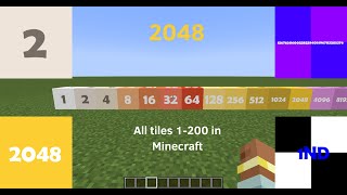 2048 All tiles 1200 in Minecraft Part 1 JDYTs remix [upl. by Bellis130]