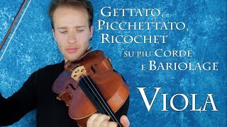 VIOLA  gettato picchettato ricochet su più corde e bariolage [upl. by Shipp]