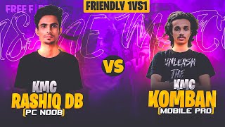 PC NOOB VS MOBILE PRO 😂 KMC KOMBAN VS KMC RASHIQ DB 🔥 FUNNY MATCH 😂 [upl. by Portingale]