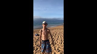 Steele Stebbins shirtless in Hawaii  25 November 2018 [upl. by Ellesig541]