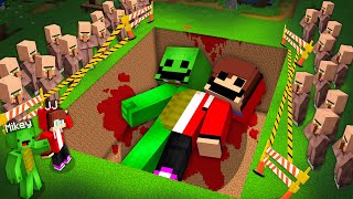 Two Heads JJ and Mikey BURIED ALIVE in Minecraft Maizen [upl. by Joacimah262]