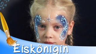 🐯 Kinderschminken Eiskönigin Gesicht Tutorial  HD [upl. by Lleruj]