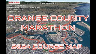 Orange County Marathon 2024 fly over the marathon course Video of the race path [upl. by Aylmar]