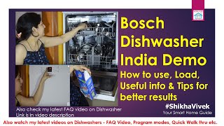 Bosch Dishwasher India Demo amp Review How to use load amp get better result for Indian kitchen utensils [upl. by Irene]