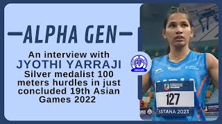 Alpha Gen II Jyothi Yarraji II 100 meters hurdles II Asian Games 2023 [upl. by Ear]