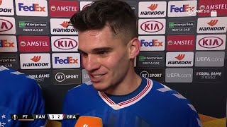 quotIts amazing Ibrox baby Its just differentquot Ianis Hagi reacts to amazing Rangers comeback [upl. by Ezmeralda]