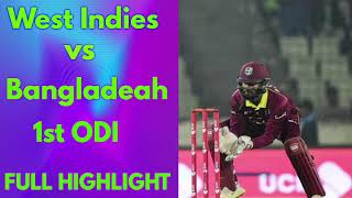 West Indies vs Bangladeah 1st ODI Full Highlight Video 2024 [upl. by Annekim]