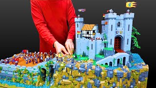 Building Terrain For My Lego Medieval Town Square amp Lion Knights Castle Diorama [upl. by Thirza]