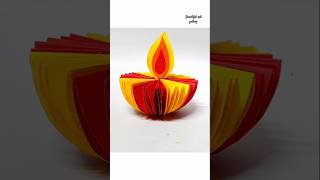 Easy paper diya  diya making with paper  paper diya shorts youtubeshorts beautifulartgallery [upl. by Brodie]