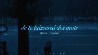 Patrick Watson  Je te laisserai des mots lyrics  english translate [upl. by Aneej202]