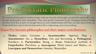 Pre Socratic Philosophers  Greek Philosophy  First Philosophers  Ancient western Philosophy [upl. by Aener]