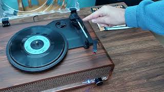 Vinyl Record Player With Bluetooth  Vintage Record player Style [upl. by Sucramal]