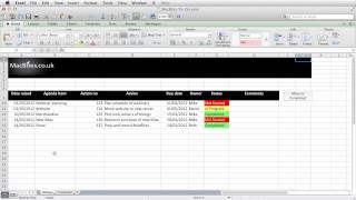 Excel  An Automated Action Tracker [upl. by Bernt]