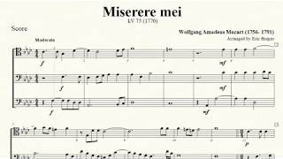 Miserere mei  Wolfgang Amadeus Mozart for Trombone Trio [upl. by Tine]