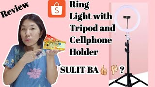 Affordable Ring light with tripod and cellphone holder  Shopee [upl. by Reddy150]