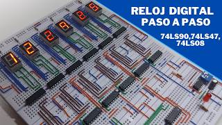 COMO HACER reloj DIGITAL  con74LS90 Y 74LS47 [upl. by Aryhs658]