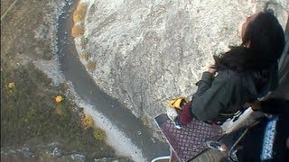 My First Ever Bungy Jump  Nevis Bungy Queenstown New Zealand [upl. by Cohin]