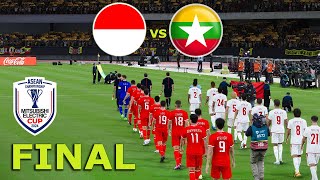 NDONESIA vs MYANMAR  FINAL  ACEAN Championship 2024  Full Match AllGoals  PES Gameplay [upl. by Ytte]