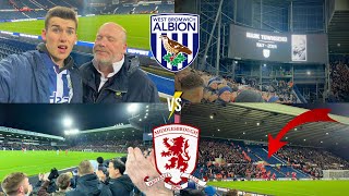 WBA VS MIDDLESBROUGH VLOG A SPECIAL SHOWING FROM THE BORO [upl. by Eddy]