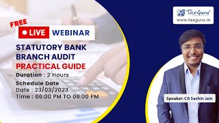 STATUTORY BANK BRANCH AUDIT – PRACTICAL GUIDE [upl. by Monahon]